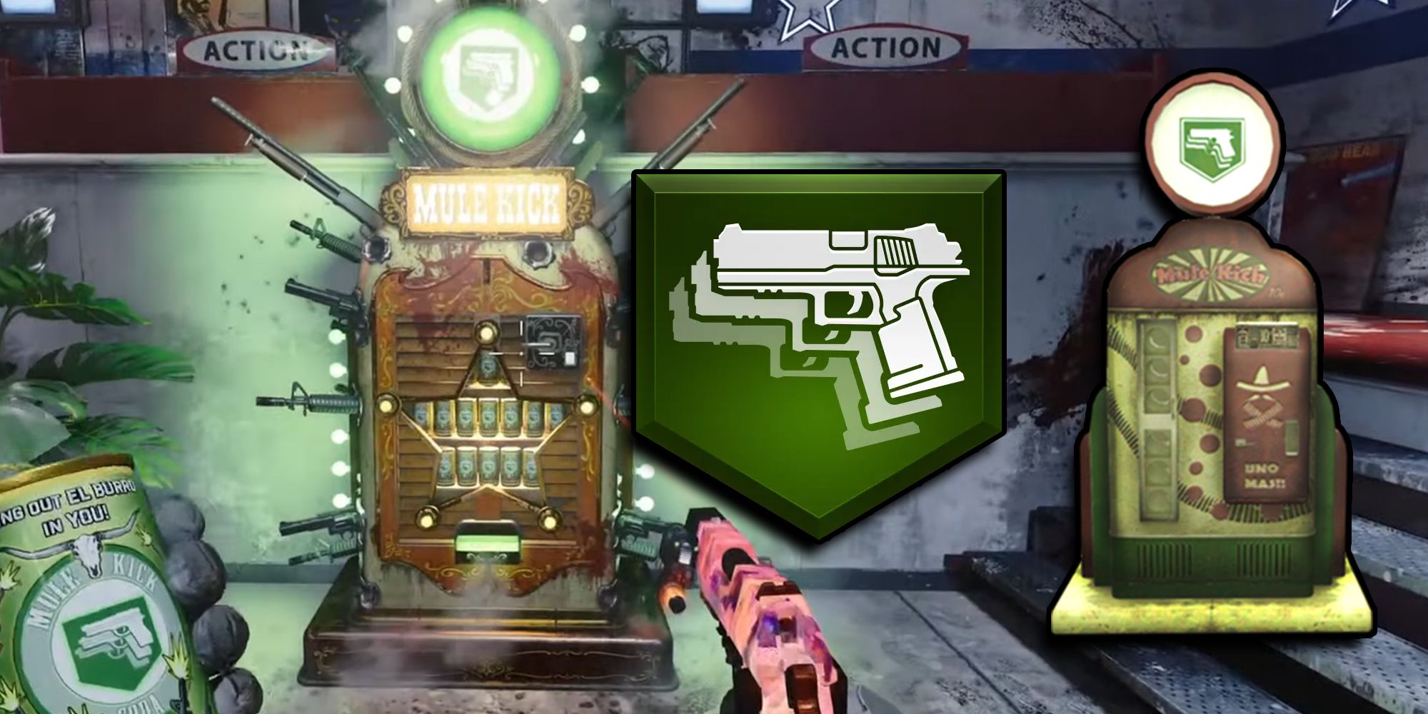 Call of Duty - Mule Kick Perk Machine With PNG Of Machine And Logo On Top
