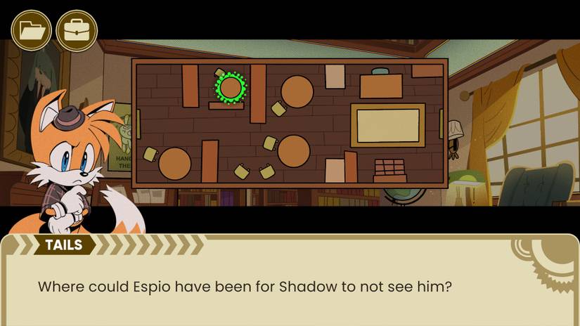 Map of the Library Car in The Murder Of Sonic The Hedgehog