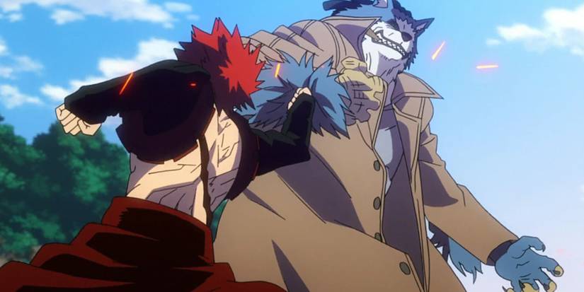 My Hero Academia - Choguro Kon Using Chimera Quirk To Block Kirishima