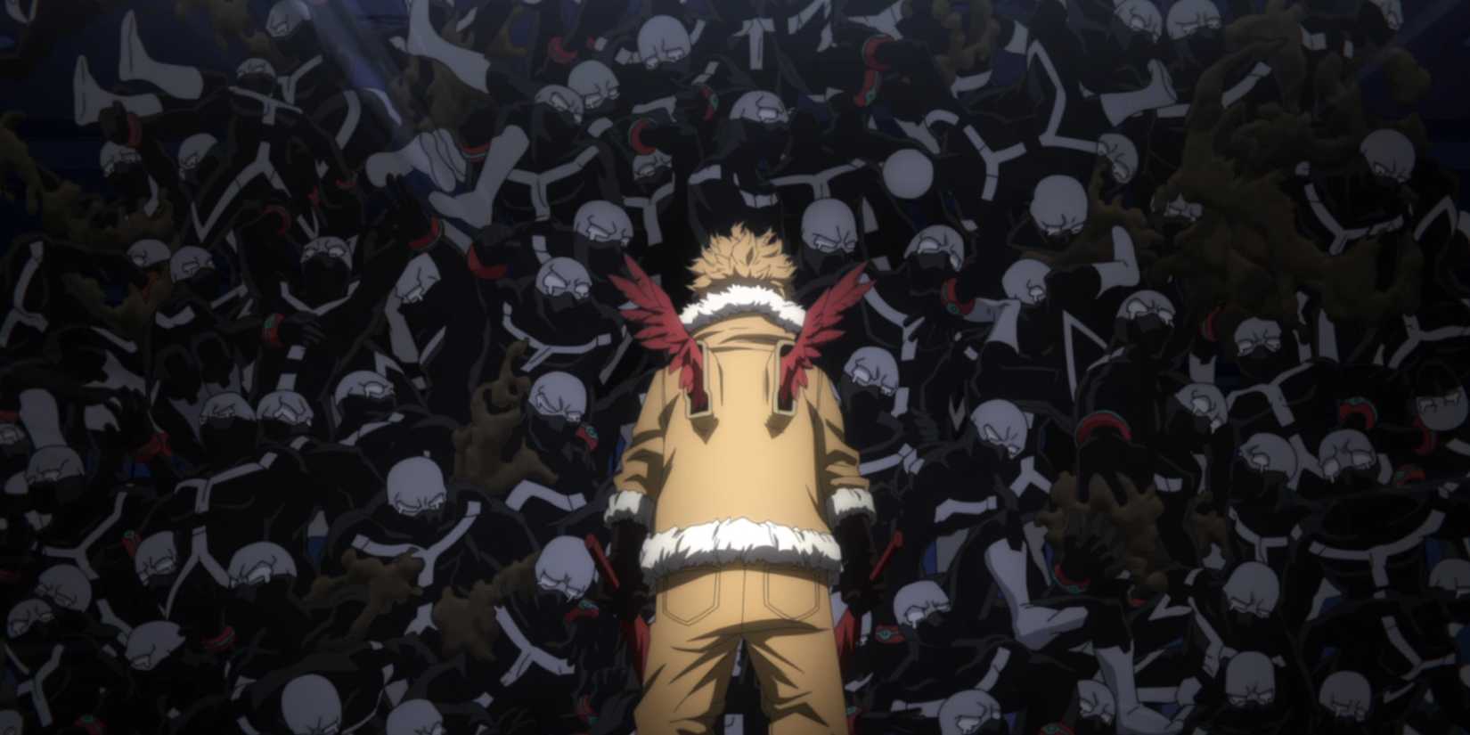 Hawk's Staring Down A Wall Of Twice Doubles in My Hero Academia