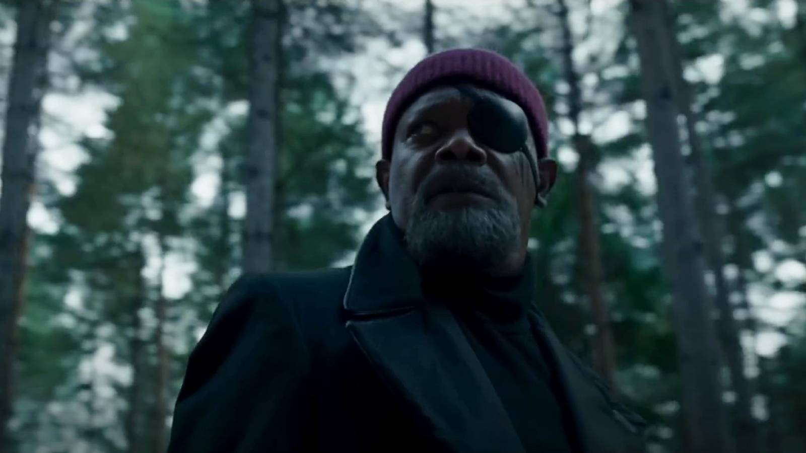 Samuel L. Jackson as Nick Fury wearing eyepatch in Secret Invasion