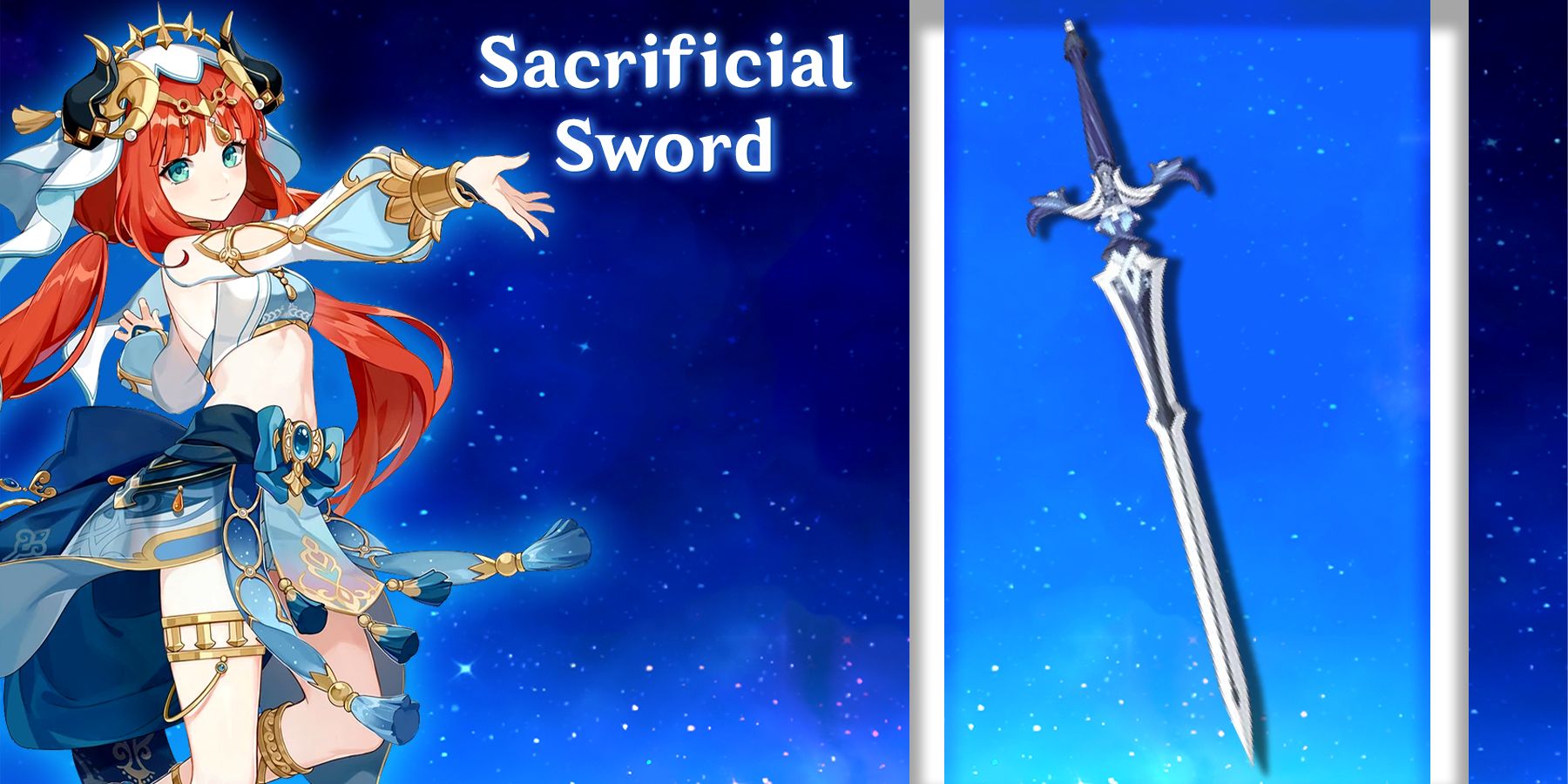 nilou and sacrificial sword in genshin impact