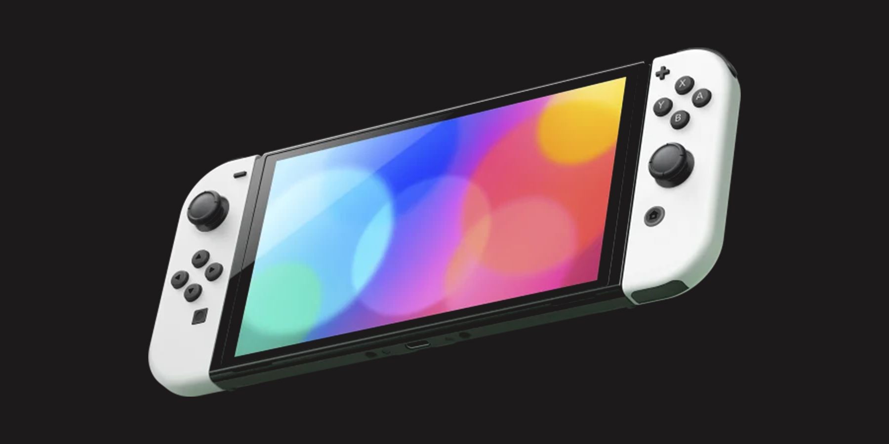 Nintendo Switch OLED Model render on Eerie Black