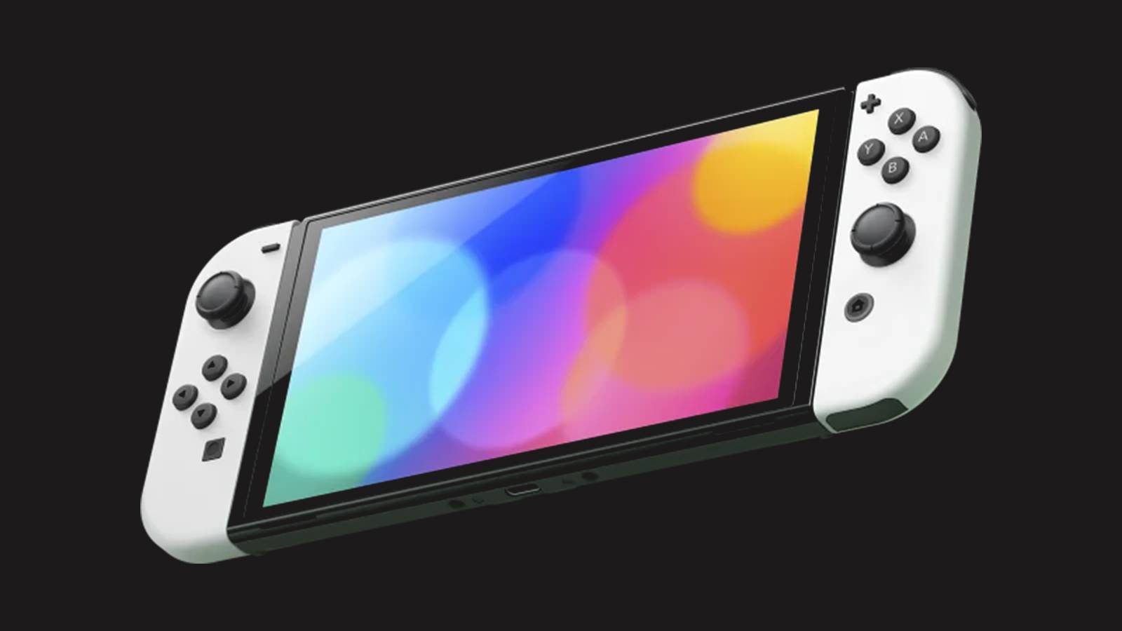 Nintendo Switch OLED Model render on Eerie Black