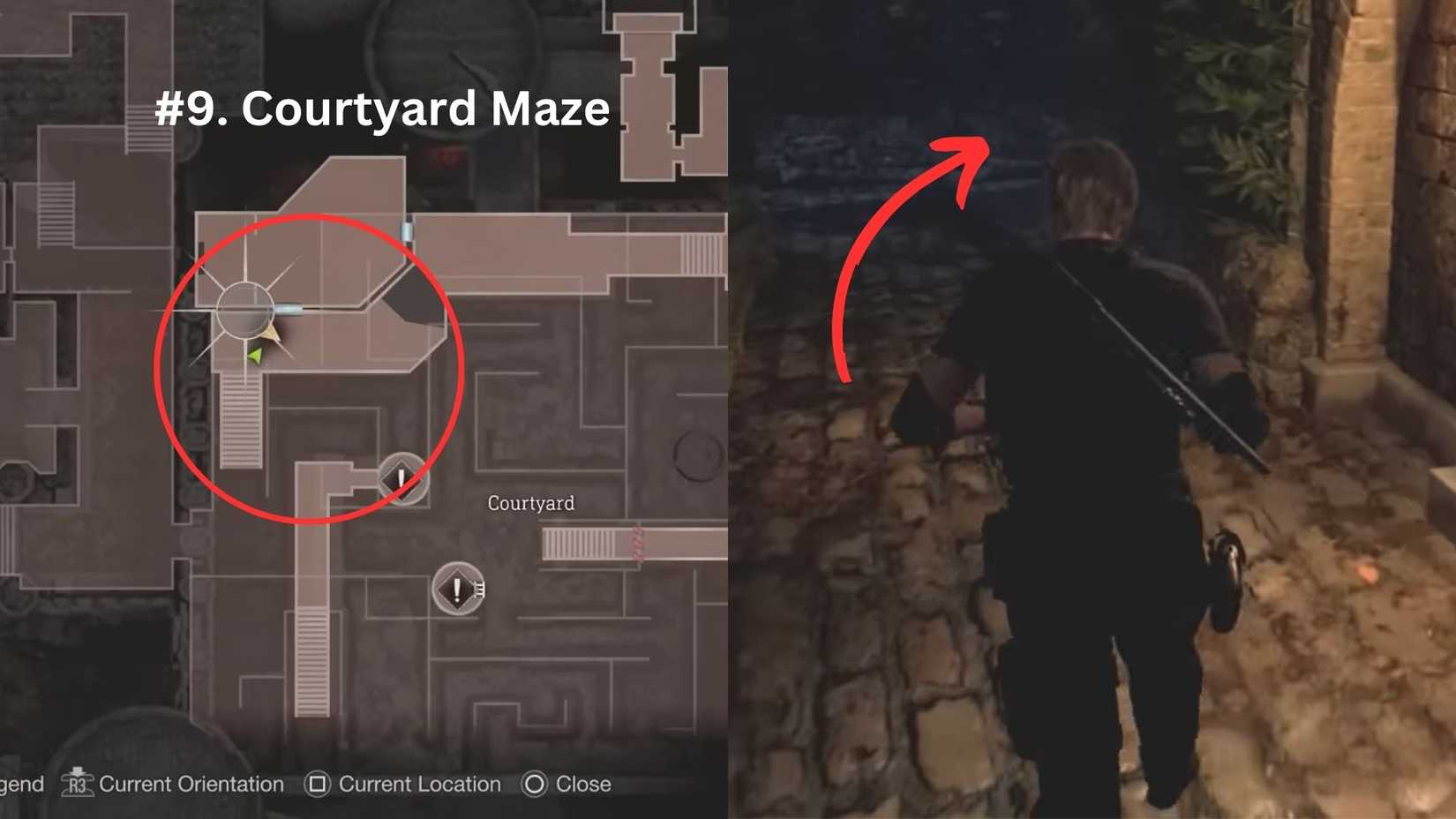 image showing the location of the ninth hour castellan in the re4 remake. 