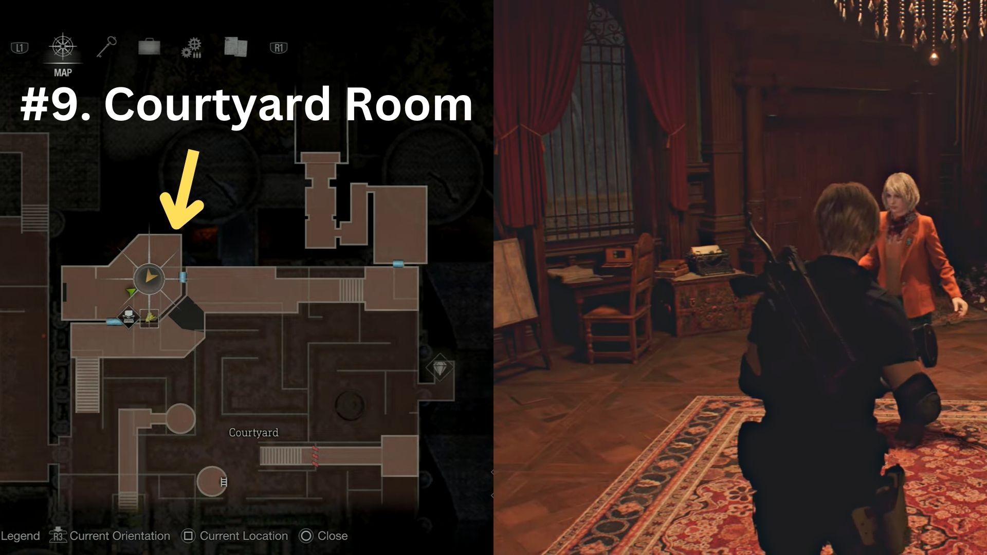 image showing the ninth yellow herb location re4 remake. 