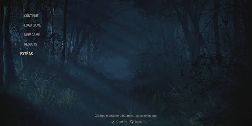 The Extras menu in Resident Evil 4 remake