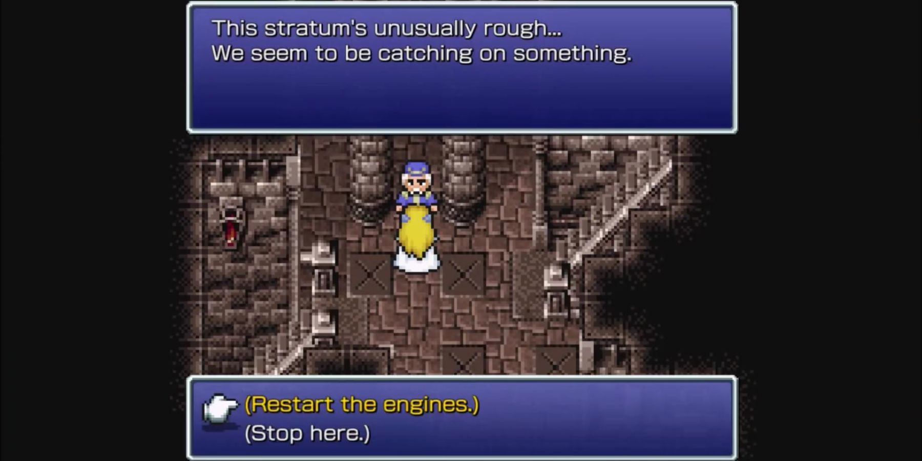 Celes in Figaro Castle in Final Fantasy 6