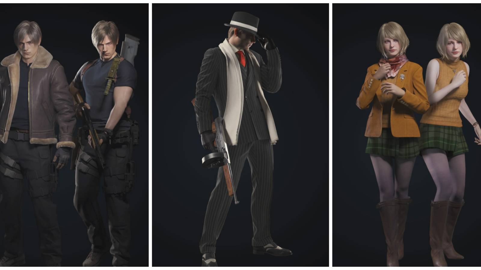 Leon and Ashley's outfits in Resident Evil 4 remake