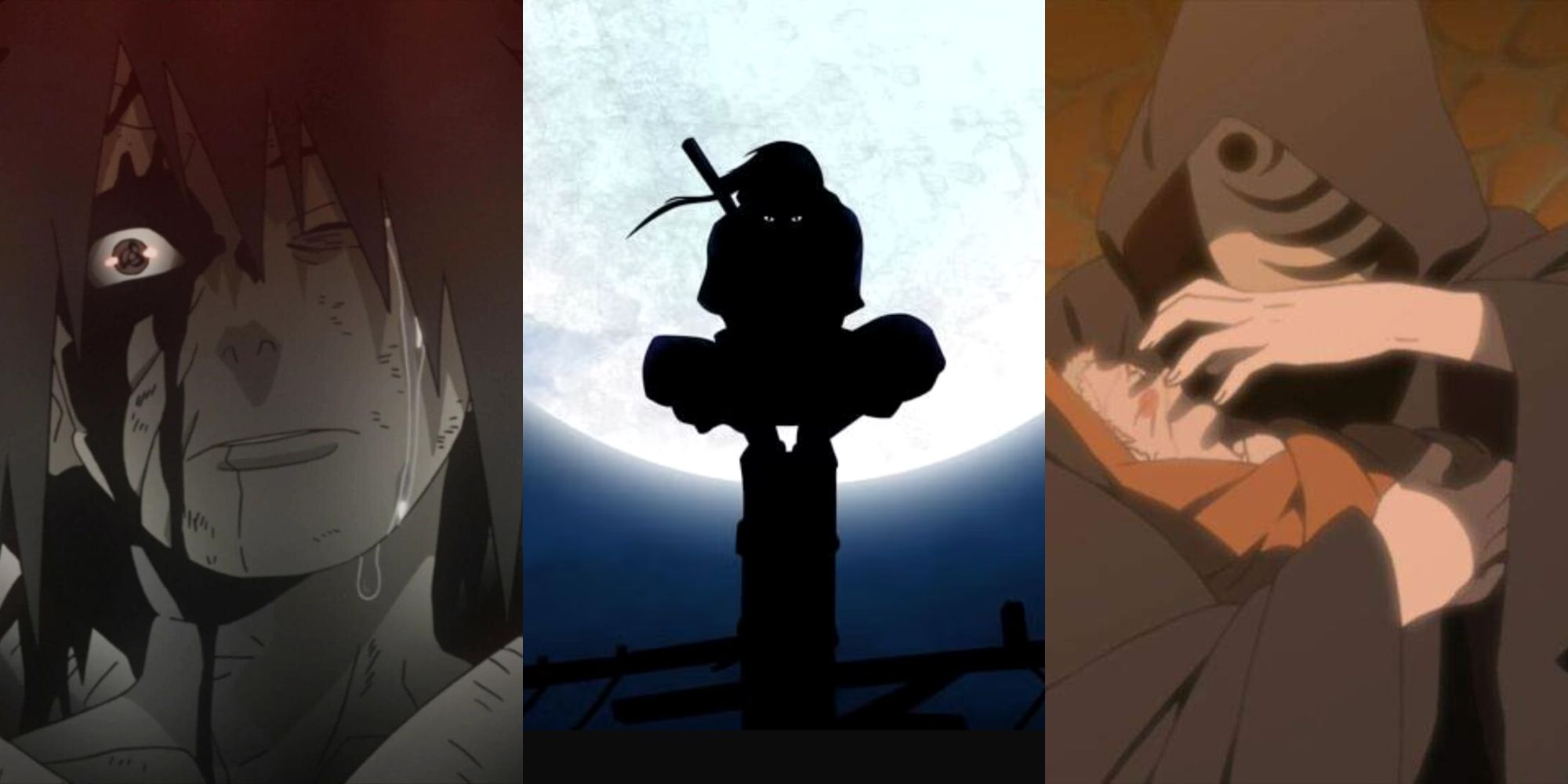 Obito,  itachi, and Naruto in Naruto