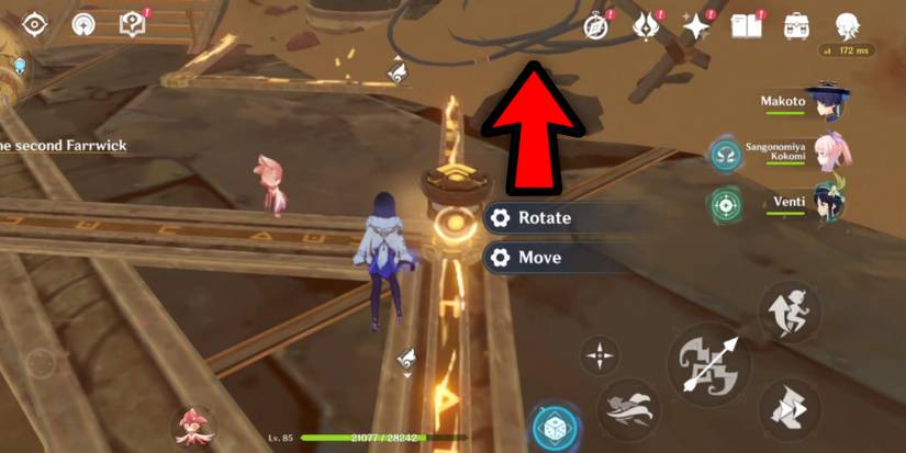 open the left door as the Khvarena light shows