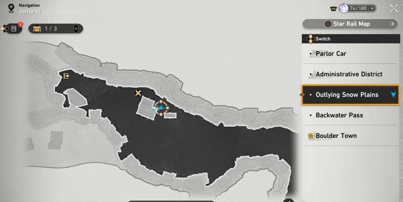 outlying snow plains chest 2 location in honkai star rail