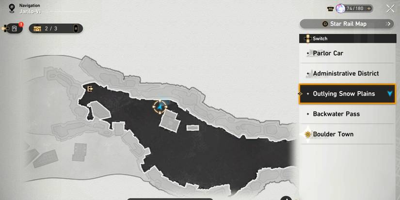 outlying snow plains precious chest location in honkai star rail