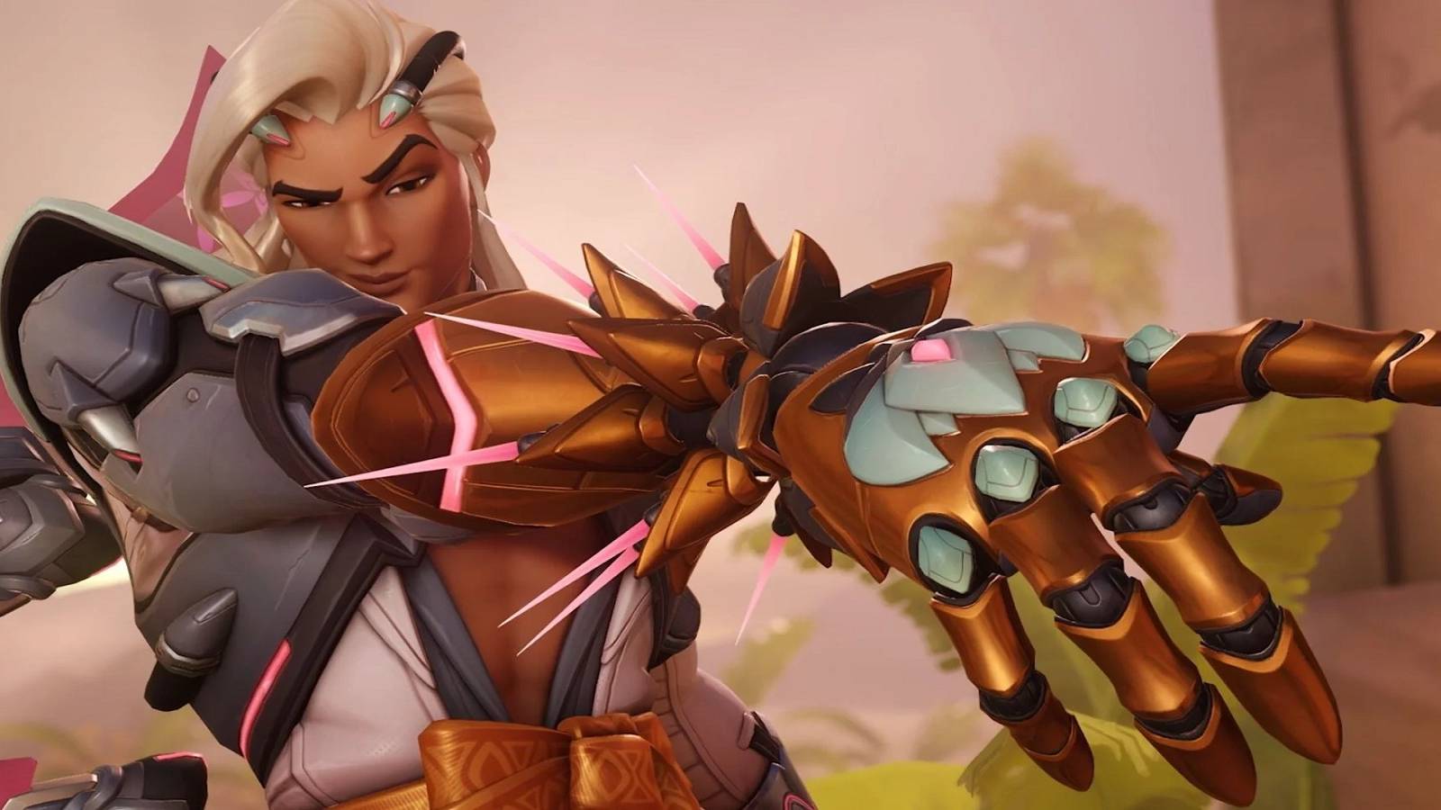 A Roadhog player meets his match in Overwatch 2 thanks to an opposing Lifeweaver player.