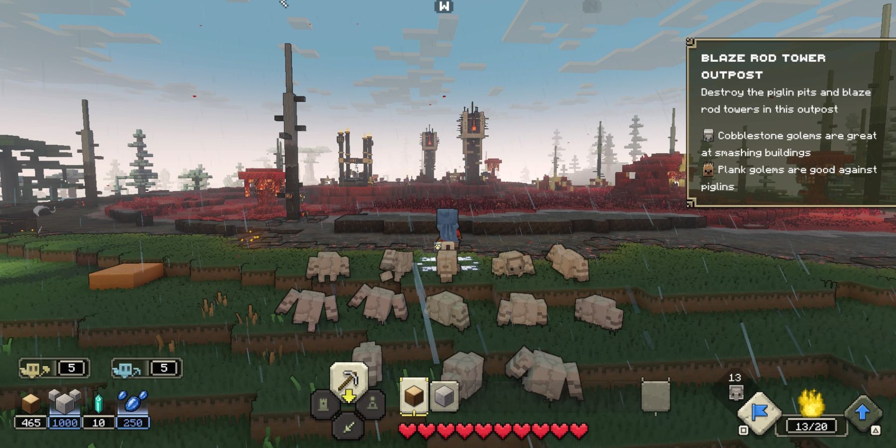 The Blaze Tower Outpost in Minecraft Legends