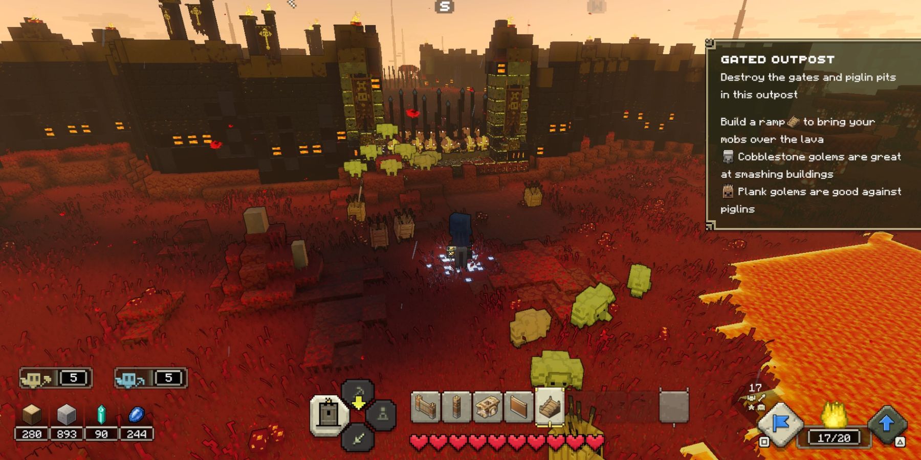 Attacking the Gated Outpost in Minecraft Legends