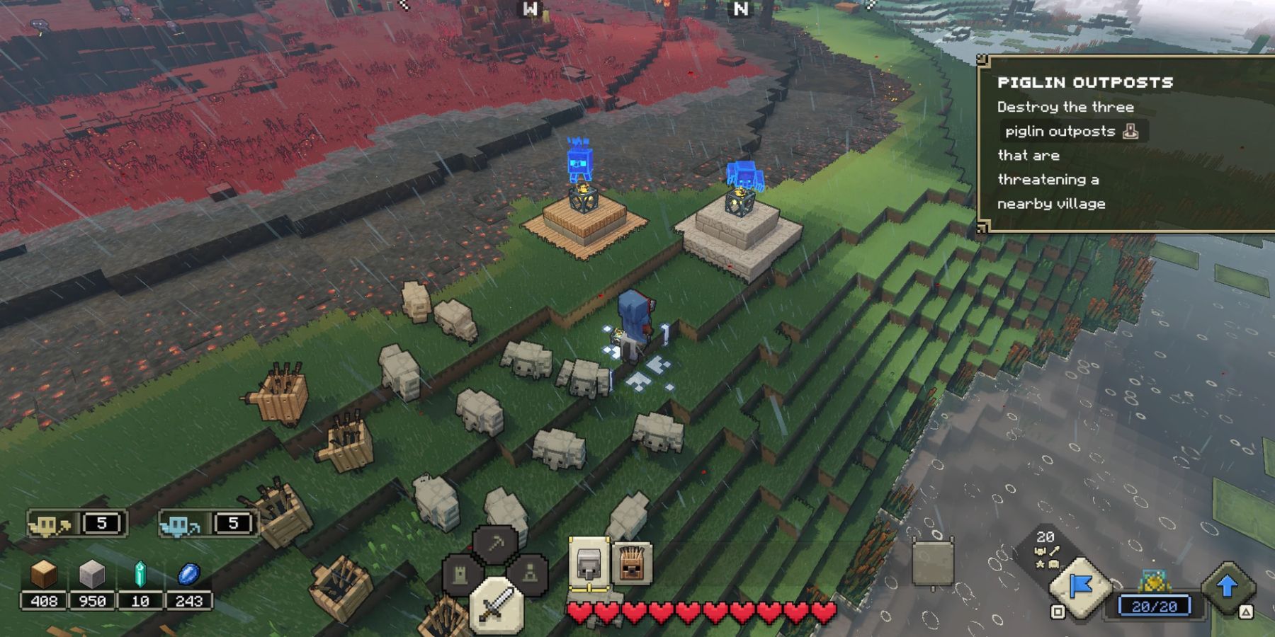 The Cobblestone Golem and Plank Golem Spawners in Minecraft Legends