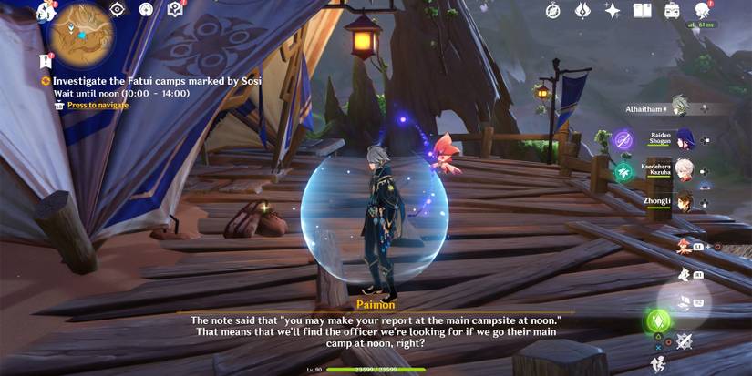 paimon talking about the commander in genshin impact