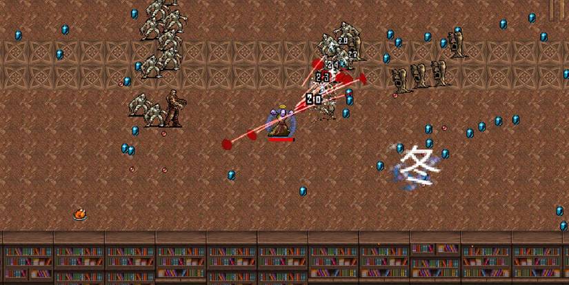 The Party Popper weapon in Vampire Survivors Tides of Foscari Weapons