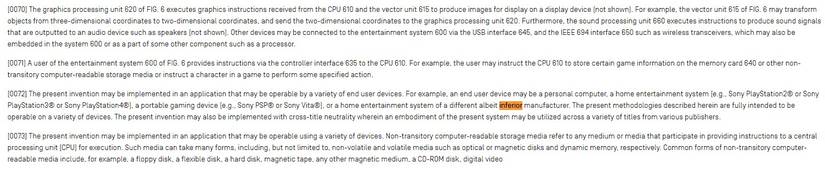patent inferior language