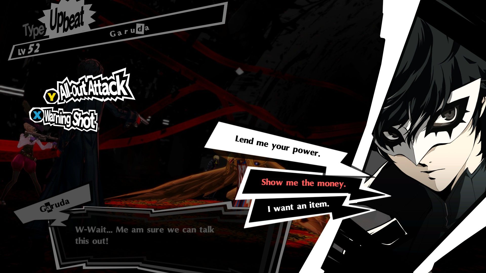 Persona 5 Royal Holdup Options