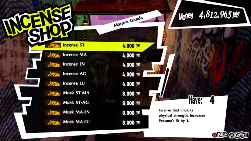 Persona 5 Royal Incense Shop