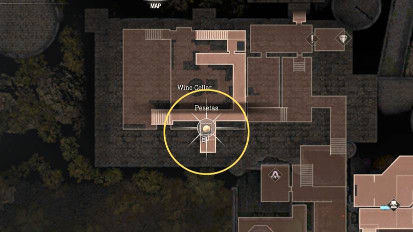 image showing pesetas on the map of the re4 remake. 