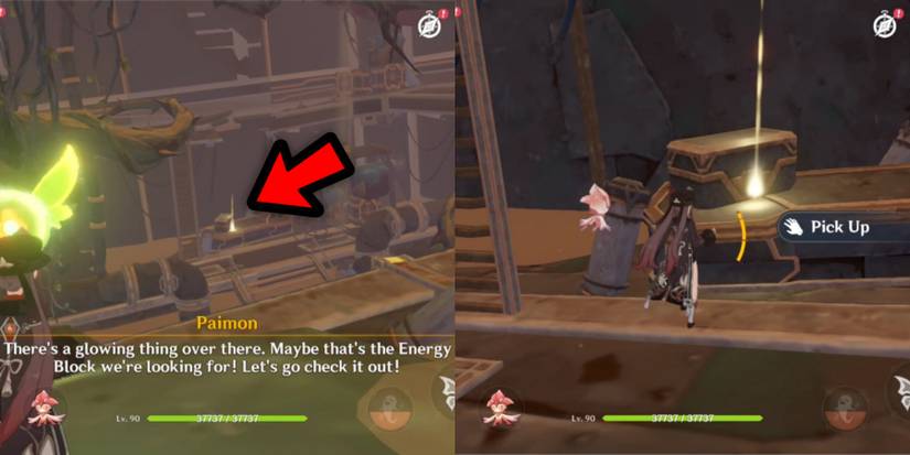 picking up energy Block in as the Khvarena light shows