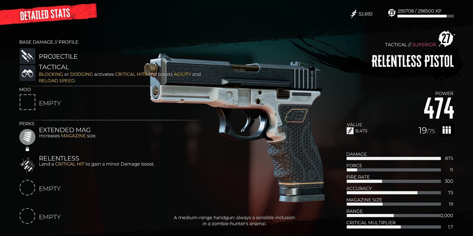 A superior Pistol in Dead Island 2