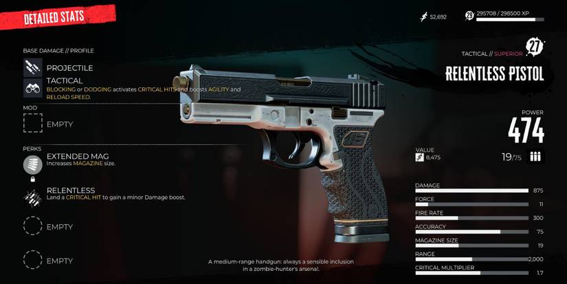 A superior Pistol in Dead Island 2