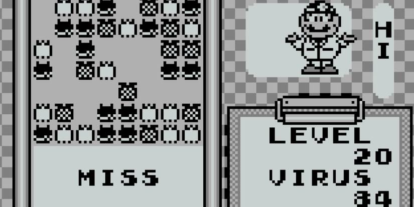 Playing a level in Dr. Mario-1