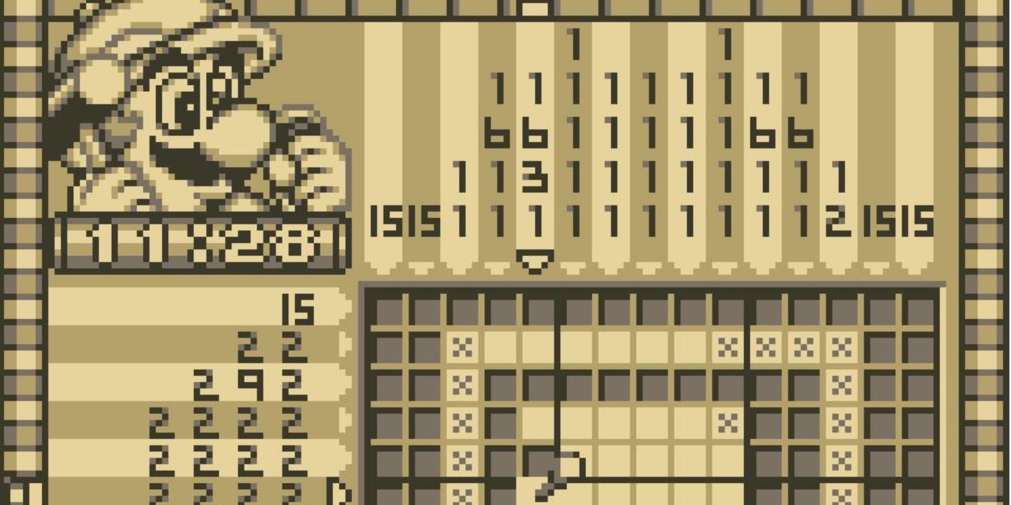 Playing a level in Mario’s Picross