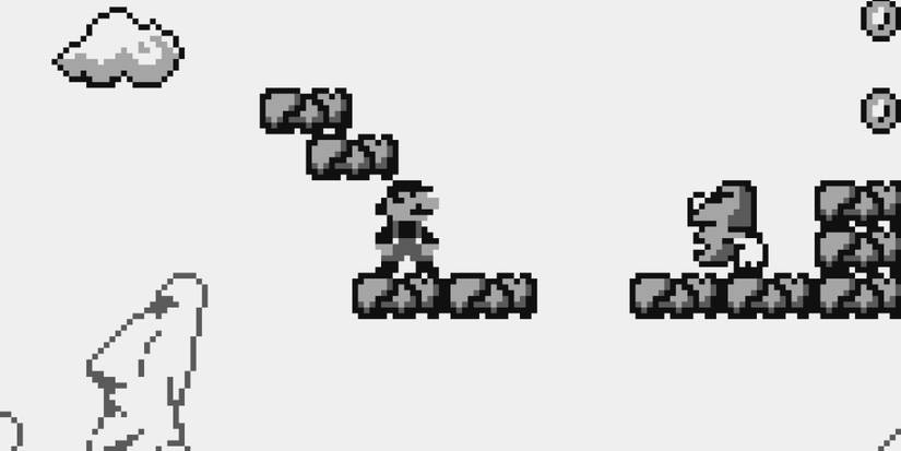 Playing a level in Super Mario Land