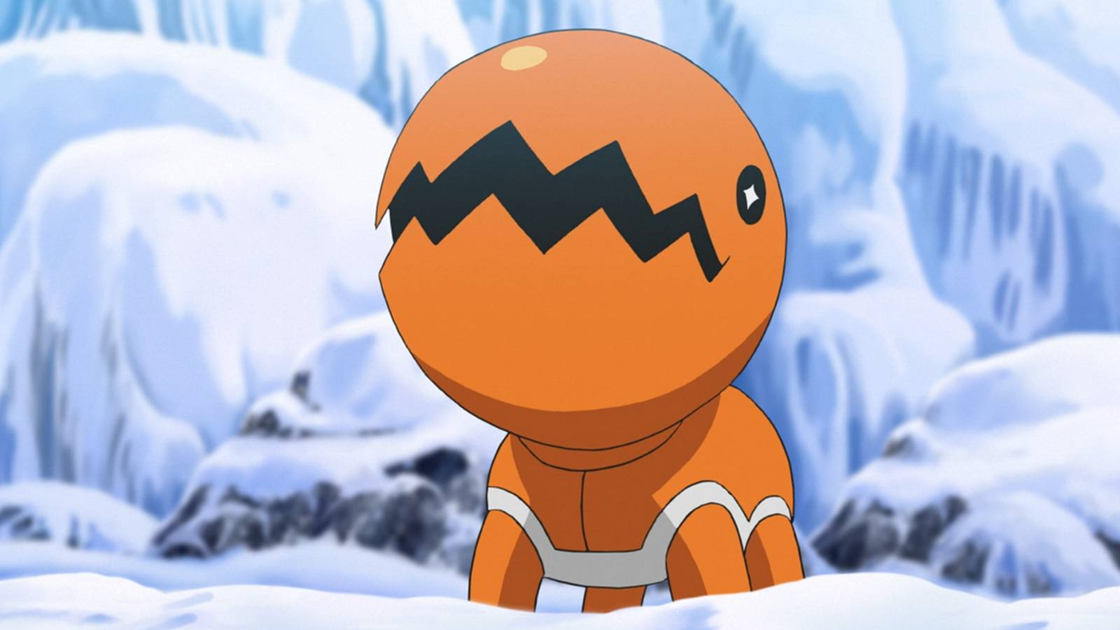 pokemon anime trapinch in snow