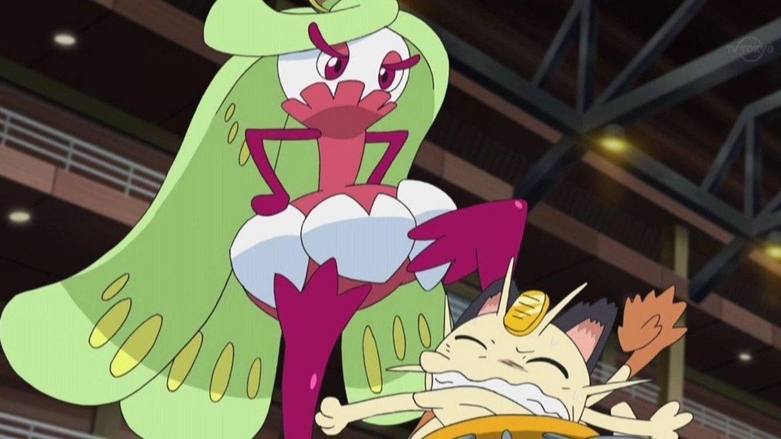 Tsareena in the Pokemon anime