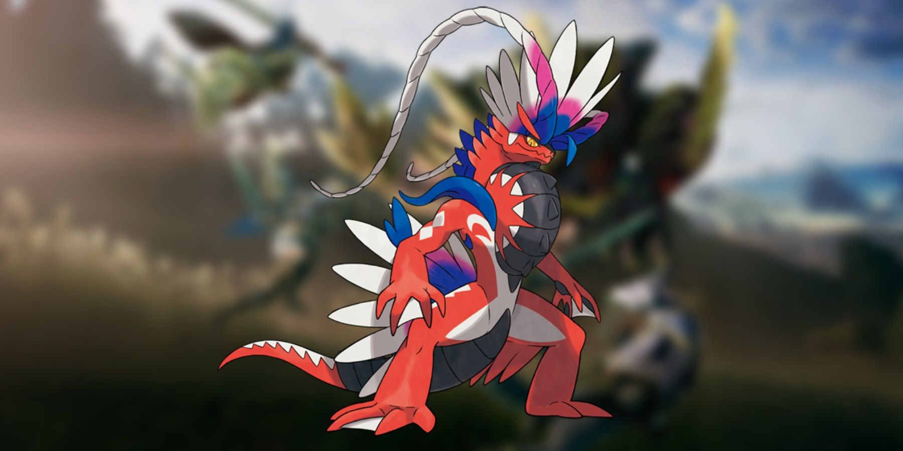 A fusion between the two new legendary pokemon - Koraidon and