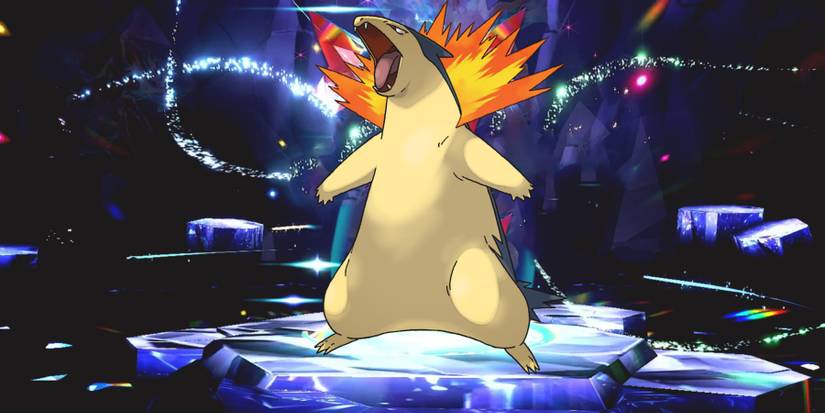 Pokemon Scarlet and Violet Tera Typhlosion raid gr mockup