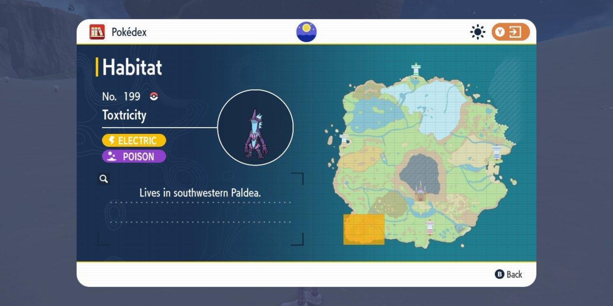 pokemon scarlet violet location toxtricity