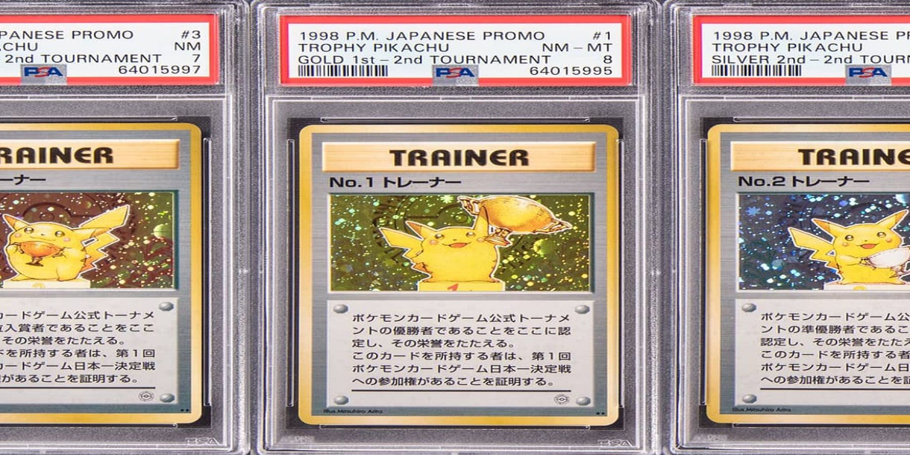 An original Pokemon tournament Pikachu trophy card has gone for $300,000 at auction.