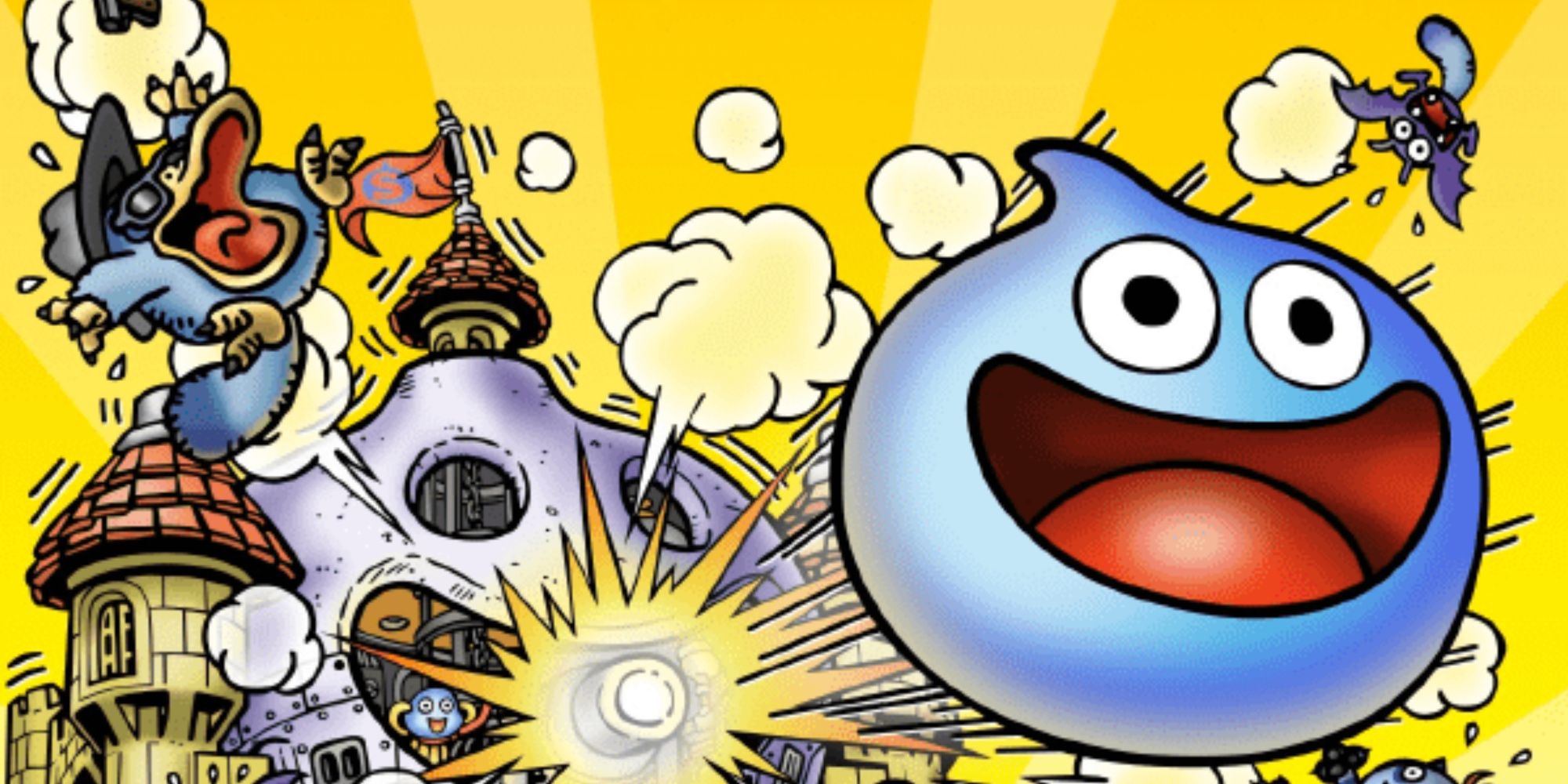 Promo art featuring characters in Dragon Quest Heroes Rocket Slime