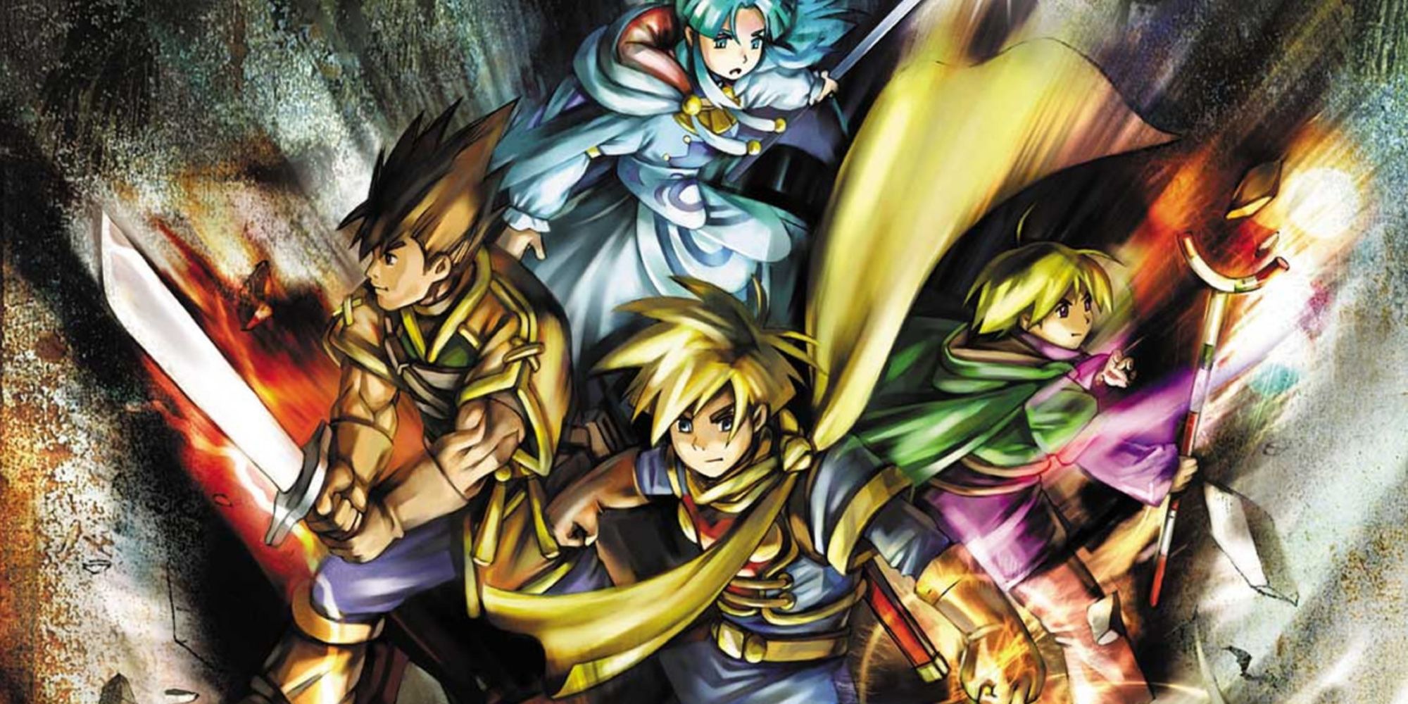 Promo art featuring characters in Golden Sun