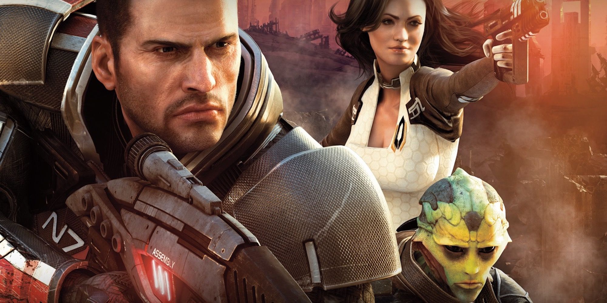 Promo art featuring characters Mass Effect 2