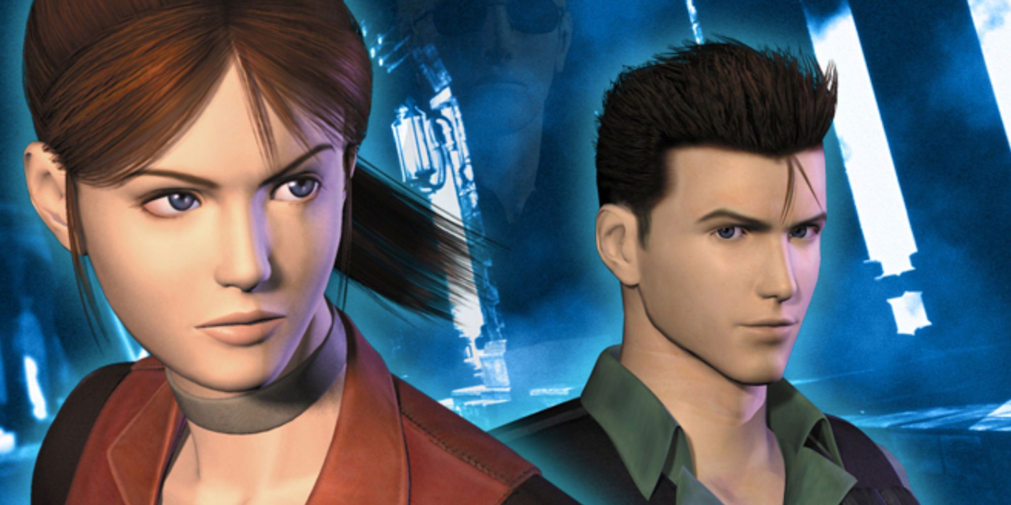 Promo art featuring Claire and Chris in Resident Evil Code Veronica