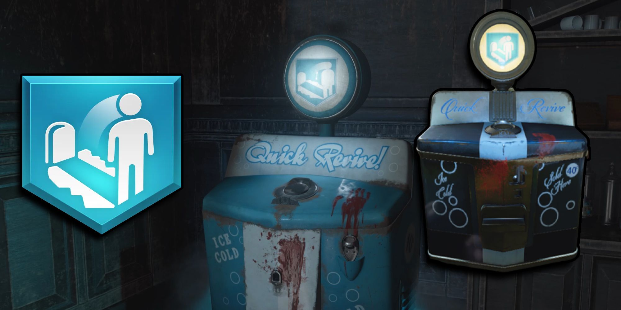 Call of Duty - Quick Revive Beer Perk Machine With PNG Of Machine And Logo On Top