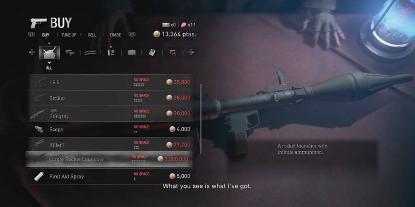 The Infinite Rocket Launcher in Resident Evil 4 remake