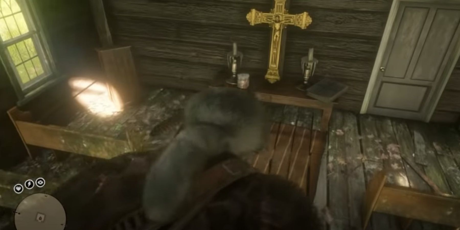 Red Dead Redemption 2 Arthur Inside The Tiny Church