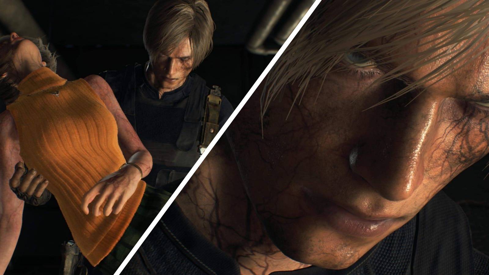 resident evil 4 leon carrying ashley los plagas infection