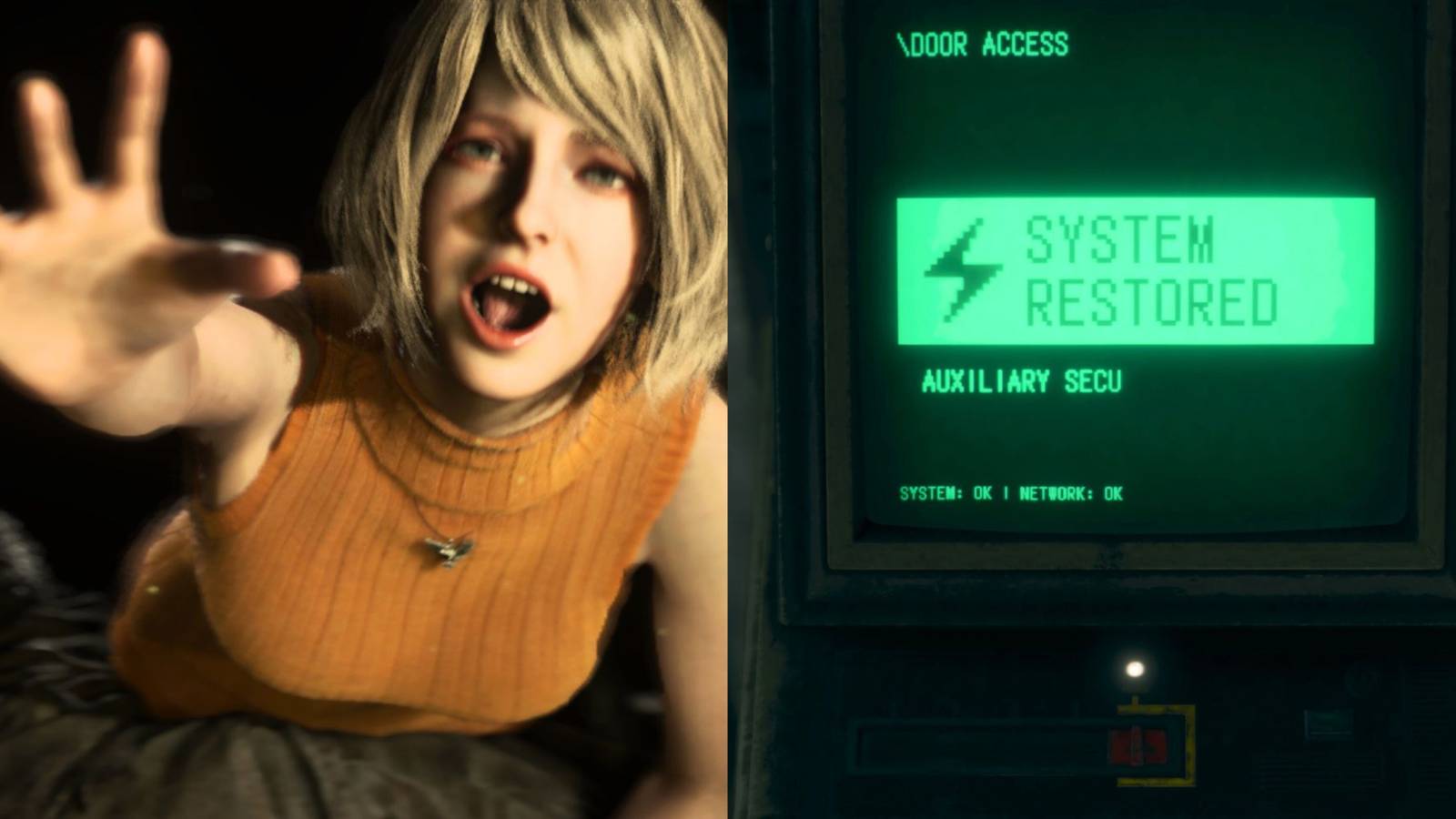 Resident evil 4 remake Ashley taken and computer terminal power puzzle