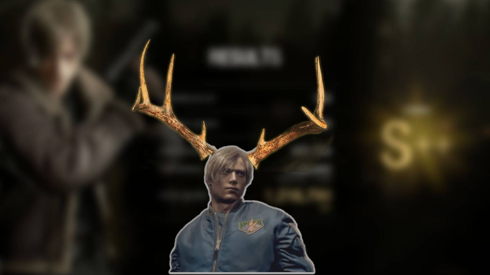image showing the deer antlers in the resident evil 4 remake. 