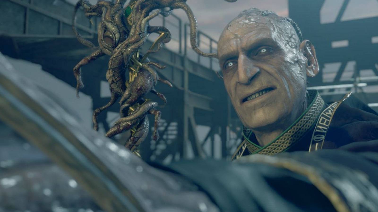 Resident Evil 4 Remake Saddler Grinning